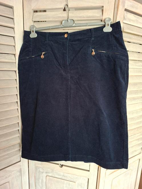 Zgan prachtige Ulla Popken rib rok, maat 48, Kleding | Dames, Rokken, Zo goed als nieuw, Maat 46/48 (XL) of groter, Blauw, Onder de knie