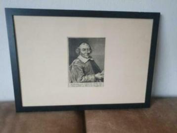 Gravure Joost van den Vondel door Cornelis de Visscher 1657 beschikbaar voor biedingen