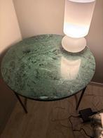 Grote marmeren bijzettafel met brons frame, Huis en Inrichting, Tafels | Sidetables, Ophalen, 50 tot 100 cm, Rond, Zo goed als nieuw