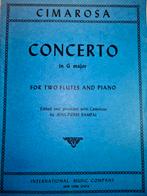 Cimarosa Fluit & Piano Concerto  in G. J-P. Rampal, Muziek en Instrumenten, Bladmuziek, Klassiek, Dwarsfluit of Piccolo, Ophalen of Verzenden
