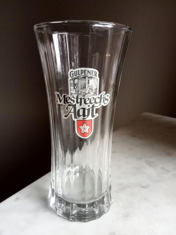 Mestreechs Aait Bierglas, Verzamelen, Biermerken, Zo goed als nieuw, Glas of Glazen, Overige merken, Ophalen of Verzenden