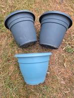 3 Kunststof Plantenbakken | 30cm Doorsnede, 25 tot 40 cm, Kunststof, Gebruikt, Rond