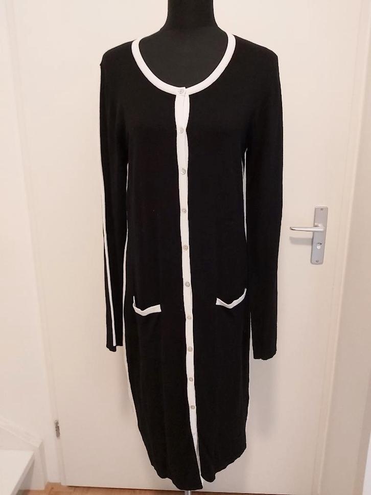 V32 - Zwart-wit Cada Dia vest maat 40 (1), Kleding | Dames, Truien en Vesten, Zo goed als nieuw, Maat 38/40 (M), Zwart, Ophalen of Verzenden