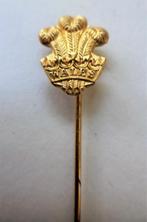 Speldje Welsh Feathers rugbyspeldje, verguld (Sport), Ophalen, Zo goed als nieuw, Sport, Speldje of Pin