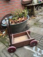 Loopwagen brocante, Kinderen en Baby's, Speelgoed | Houten speelgoed, Ophalen of Verzenden, Zo goed als nieuw, Duw- of Trekspeelgoed