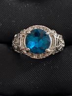 Ring blauwe steen, Sieraden, Tassen en Uiterlijk, Ringen, Ophalen of Verzenden