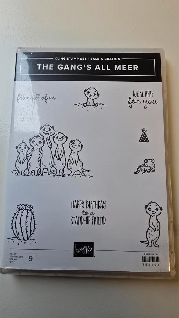 Stampin up stempelset the gang's all meer, Hobby en Vrije tijd, Stempelen, Zo goed als nieuw, Ophalen of Verzenden
