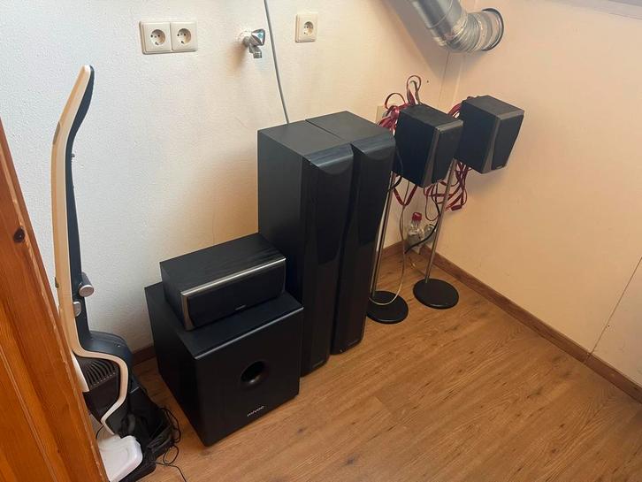 Mission 5.1 Speakers + Mivoc Subwoofer, Audio, Tv en Foto, Luidsprekers, Gebruikt, Complete surroundset, 120 watt of meer, Overige merken