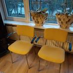 Vintage buisframe stoelen., Huis en Inrichting, Stoelen, Ophalen, Gebruikt, Twee