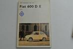 Fiat 600D/E, Auto diversen, Handleidingen en Instructieboekjes, Ophalen of Verzenden