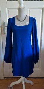 Koningsblauwe jurk met pofmouwen maat M, Maat 38/40 (M), Blauw, Nieuw, Ophalen of Verzenden