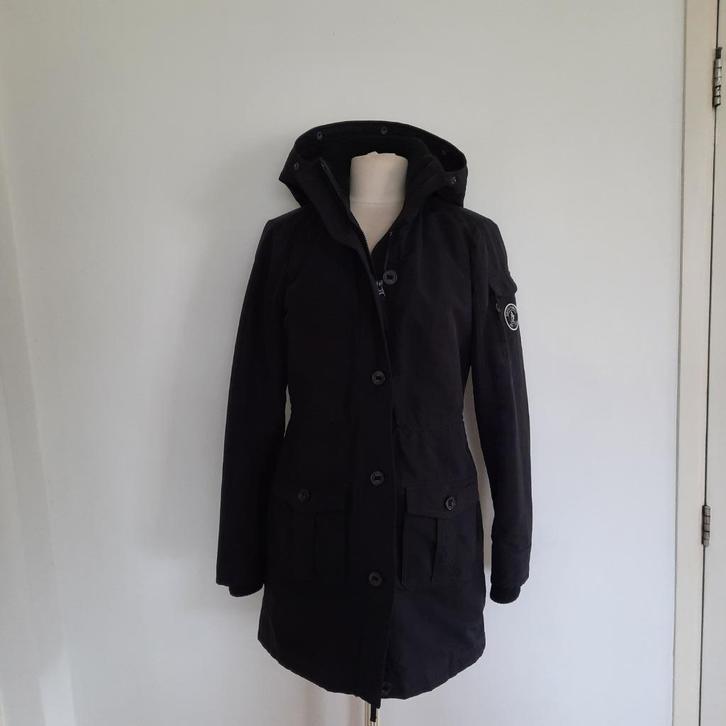 Abercrombie jas jack parka zwart maat M - als nieuw -, Kleding | Dames, Jassen | Winter, Zo goed als nieuw, Maat 38/40 (M), Zwart