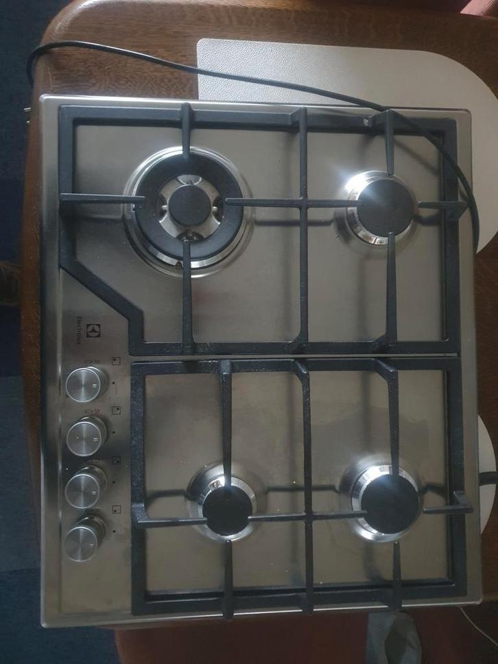Gaskookplaat - 4 pits - Inbouw, Witgoed en Apparatuur, Fornuizen, Gebruikt, Inbouw, Gas, 4 kookzones, Minder dan 85 cm, Ophalen