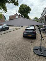parasol 300 cm met voettegels, Ophalen, Kantelbaar, Overige typen, 2 tot 3 meter