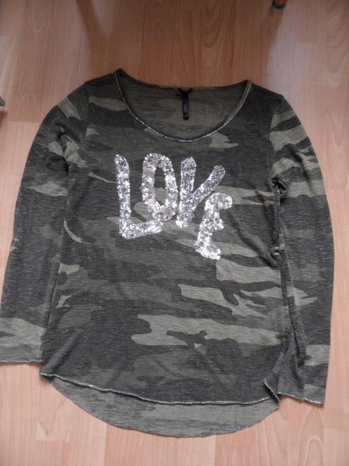 ** Longsleeve Geisha **, Kleding | Dames, T-shirts, Zo goed als nieuw, Maat 36 (S), Groen, Lange mouw, Ophalen of Verzenden