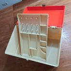 Retro Curver Naaikoffer - Oranje/Beige, Hobby en Vrije tijd, Naaien en Fournituren, Ophalen of Verzenden, Gebruikt