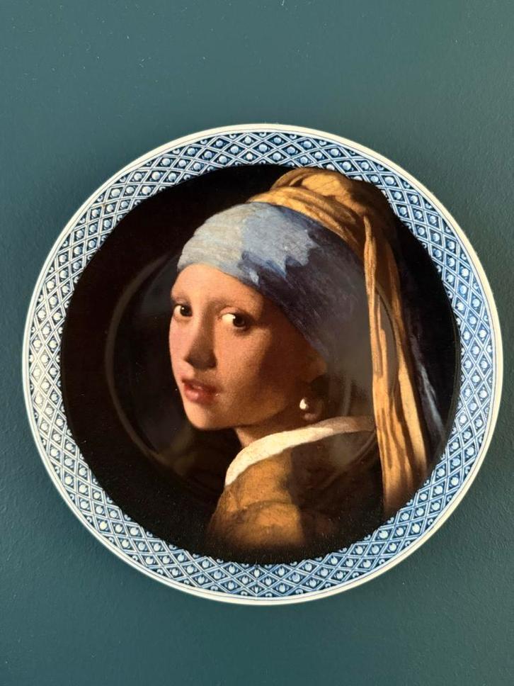 Wandbord Meisje met de Parel - Keramiek 21cm, Huis en Inrichting, Woonaccessoires | Wanddecoraties, Zo goed als nieuw, Ophalen of Verzenden