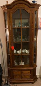 Vitrine kast, Huis en Inrichting, Kasten | Vitrinekasten, Ophalen, 200 cm of meer, Eikenhout, 50 tot 100 cm