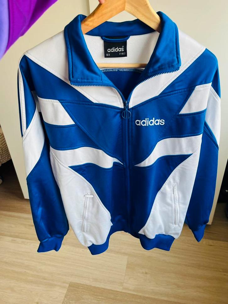 Vintage adidas trainingsjas sport retro jack tracksuit, Kleding | Dames, Sportkleding, Zo goed als nieuw, Overige typen, Blauw