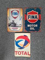 Total/Fina bordjes, Verzamelen, Merken en Reclamevoorwerpen, Ophalen of Verzenden, Reclamebord