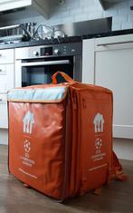 Thuisbezorgd tas rugtas Nieuwstaat Incl. Kleding Size L, Ophalen of Verzenden, Zo goed als nieuw