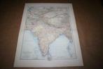 Grote antieke kaart - India Tibet (Centraal-Azië) - 1901 !!, Boeken, Atlassen en Landkaarten, Gelezen, Ophalen of Verzenden