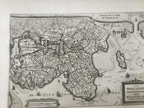 Noord Holland, West Friesland, Colom, 1660. Zeldzaam, Antiek en Kunst, Kunst | Etsen en Gravures, Verzenden