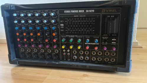 Inkel CA-6210 powerd mixer met effecten!, Muziek en Instrumenten, Mengpanelen, Gebruikt, 5 tot 10 kanalen, Microfooningang, Ophalen