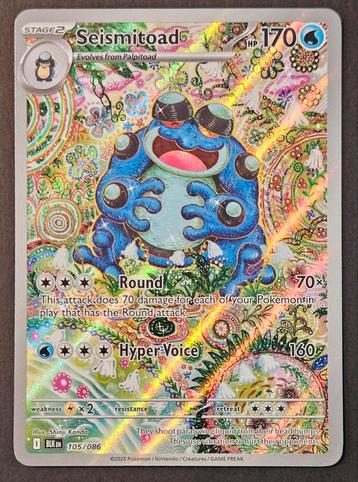 Seismitoad Illustration Rare Black Bolt 105/086 Pokémon 666 beschikbaar voor biedingen