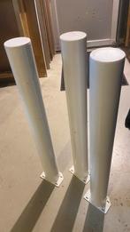 Nieuwe witte bureau / werblad poten 72 cm, 50 tot 100 cm, Rond, Zo goed als nieuw, 50 tot 100 cm