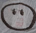 Zilveren Collier met Markasiet & Oorstekers, Ophalen of Verzenden