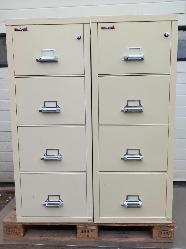 5 Fire King brandwerende ladekasten, Huis en Inrichting, Brandblussers en Brandkasten, Gebruikt, Brandkast, Ophalen