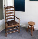 Houten stoel met rieten zitting - Gratis!, Antiek en Kunst, Antiek | Meubels | Stoelen en Banken, Ophalen of Verzenden