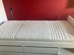 Bed Släkt Half Hoogslaper 90x200 met veel opbergruimte Ikea, Ophalen, Zo goed als nieuw, Halfhoogslaper