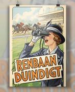 Prachtige Renbaan DUINDIGT Rensport Paarden Affiche Poster, Verzenden, Nieuw, Rechthoekig Staand