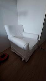 Witte fauteuil te koop, Huis en Inrichting, Fauteuils, Gebruikt, 75 tot 100 cm, Ophalen of Verzenden, 75 tot 100 cm