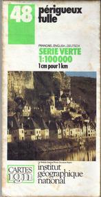 Plattegrond perigueux tulle frankrijk 1985, Gelezen, Frankrijk, Ophalen of Verzenden, Landkaart