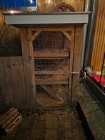 Robuust konijnenhok van douglas hout – 2 verdiepingen – met, Dieren en Toebehoren, Ophalen of Verzenden, 90 cm of meer, Konijn