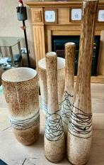 Glazen pijp Vazen set soliflore vazen  - Handmade vintage, Huis en Inrichting, Woonaccessoires | Vazen, Ophalen, Gebruikt, Overige kleuren