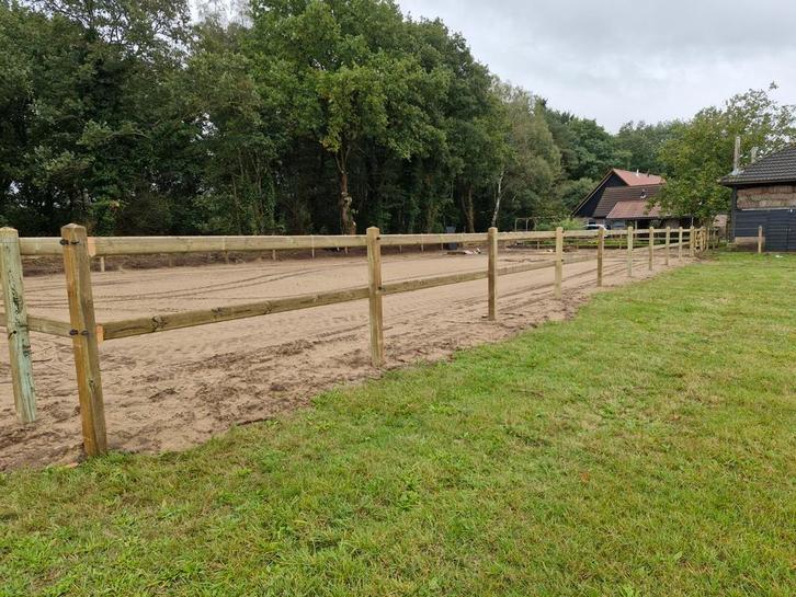 houten omheining paardenbak paddock machinaal houten hek, Dieren en Toebehoren, Stalling en Weidegang, Opfok, Stalling, Weidegang