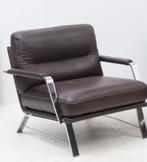 Leren design fauteuil van W. Schillig, Huis en Inrichting, Fauteuils, Ophalen, Zo goed als nieuw, 50 tot 75 cm, Leer