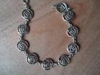 mooi schakelarmbandje met gestileerde roosjes 18 cm 925, Sieraden, Tassen en Uiterlijk, Antieke sieraden, Ophalen of Verzenden