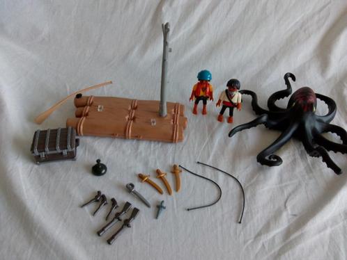 Playmobil set 4291 reuze inktvis met piratenvlot, Kinderen en Baby's, Speelgoed | Playmobil, Gebruikt, Complete set, Ophalen of Verzenden