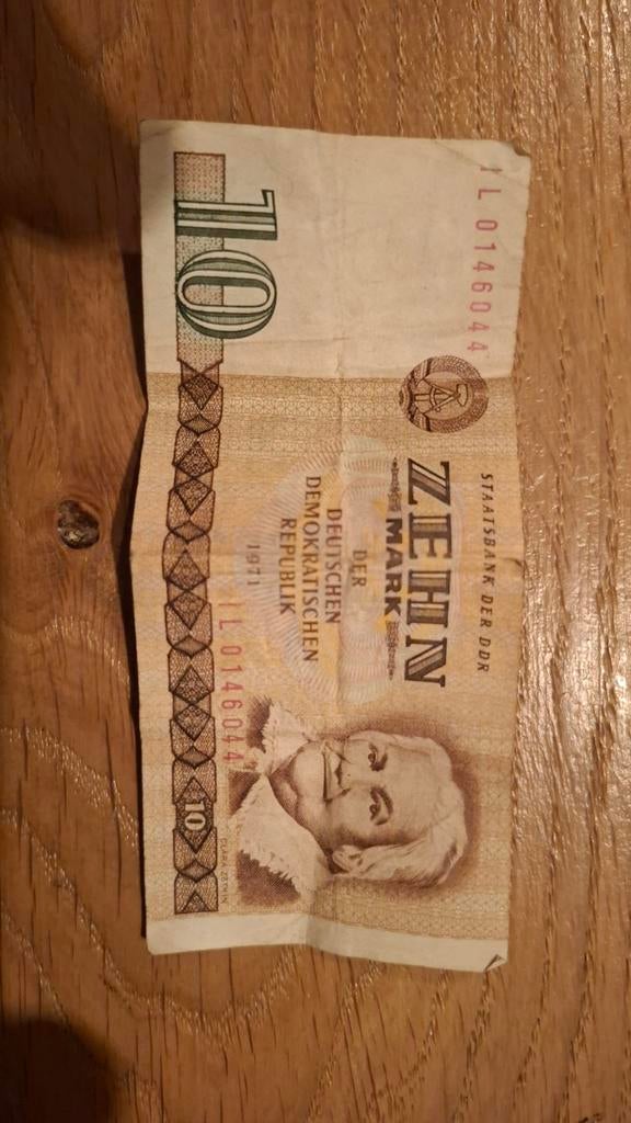 DDR 10 Mark Biljet, Postzegels en Munten, Bankbiljetten | Europa | Niet-Eurobiljetten, Ophalen of Verzenden, Duitsland, Los biljet