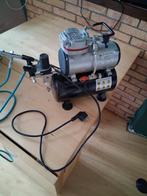 Airbrush set met compressor, Ophalen of Verzenden, Gebruikt, Airbrush en Toebehoren