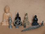 8 Diverse beeldjes Boeddha & Shiva Vishnu koper brons Azië, Ophalen of Verzenden