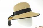 Zomer visorhoed geel met zwarte strik 54-47 nieuw, Kleding | Dames, Hoeden en Petten, Ophalen of Verzenden, Nieuw, One size fits all