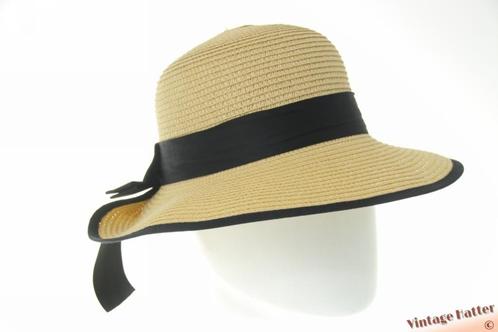 Zomer visorhoed geel met zwarte strik 54-47 nieuw, Kleding | Dames, Hoeden en Petten, Nieuw, Hoed, One size fits all, Ophalen of Verzenden
