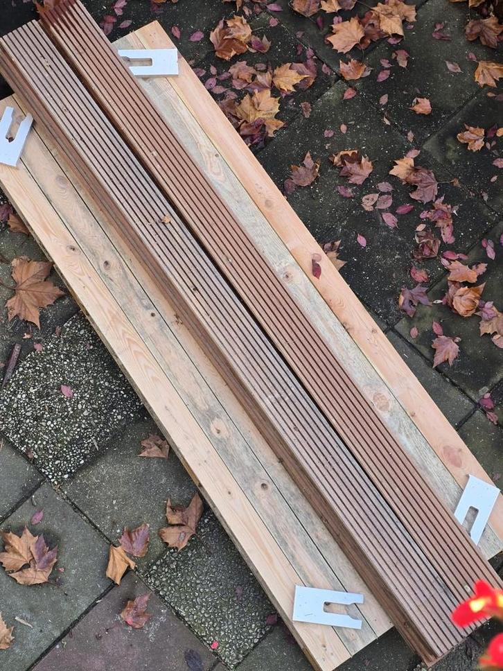 Houten Terrasplanken - Balkon/Terras, Tuin en Terras, Terrasdelen en Vlonders, Hout, Ophalen