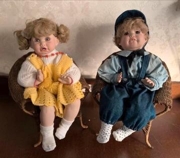 2 mooie Porseleinen Poppen Set Jongen & Meisje beschikbaar voor biedingen